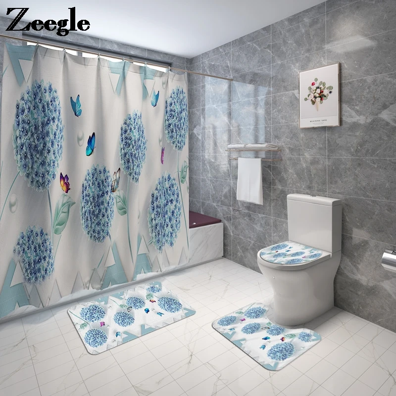 Bath Mat Shower Curtain Set Flannel Bathroom Mat Waterproof Polyester Shower Room Bath Curtain Toilet Rugs Animal Pattern
Bath Mat Shower Curtain Set Flannel Bathroom Mat Waterproof Polyester Shower Room Bath Curtain Toilet Rugs Animal Pattern