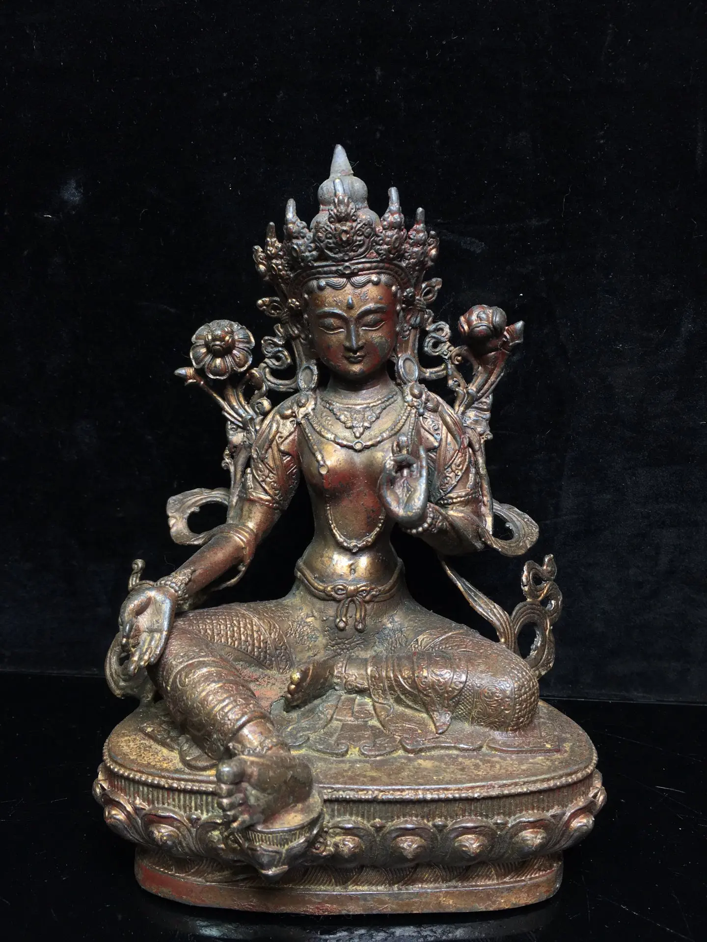 Home Decor 8"Tibet temple Old Bronze Cinnabar Lacquer Tara Bodhisattva Buddha statue Guanyin Statue Enshrine the Buddha
Home Decor 8"Tibet temple Old Bronze Cinnabar Lacquer Tara Bodhisattva Buddha statue Guanyin Statue Enshrine the Buddha