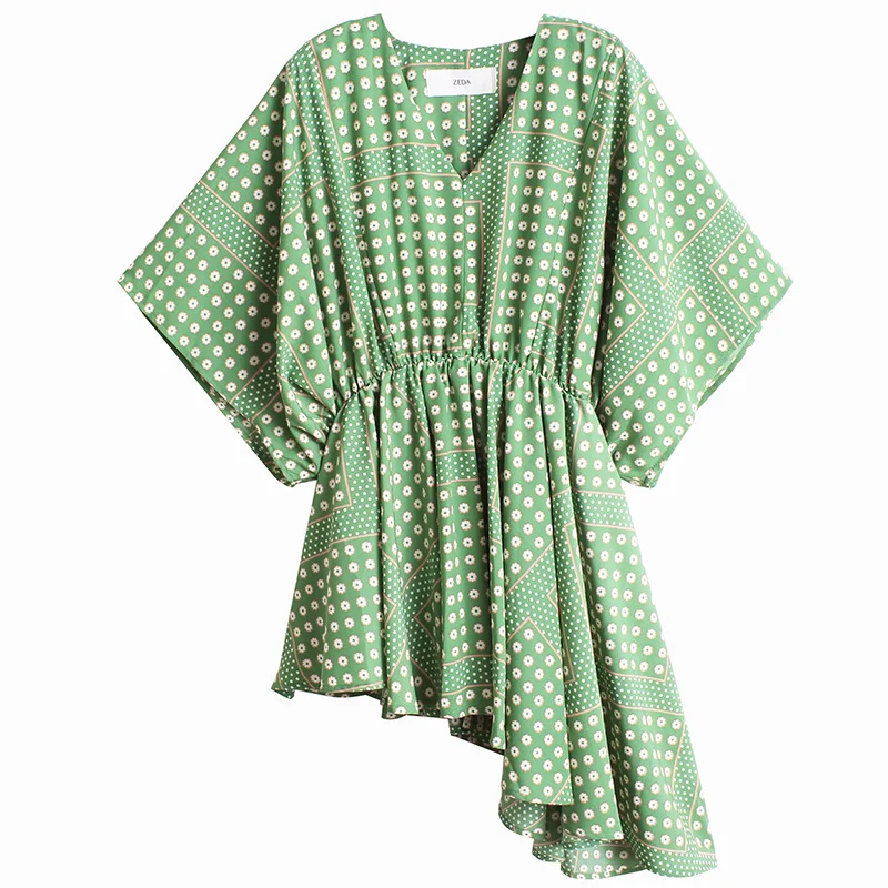 IEQJ Women Long paragraph floral chiffon shirt waist V-neck exposed collarbone Blouse New Loose Shirt Fashion Spring 2021 3F1552
IEQJ Women Long paragraph floral chiffon shirt waist V-neck exposed collarbone Blouse New Loose Shirt Fashion Spring 2021 3F1552