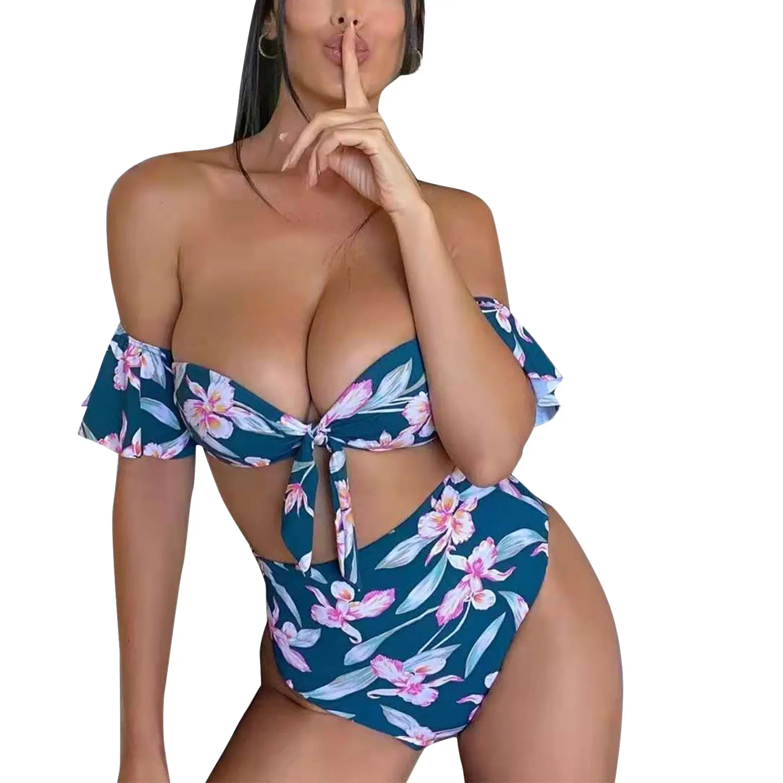 Women's Sexy Two Piece Split Bikini Suits Fashion Flower Printing Tube Tops and Stretch High Waist Thong
Women's Sexy Two Piece Split Bikini Suits Fashion Flower Printing Tube Tops and Stretch High Waist Thong