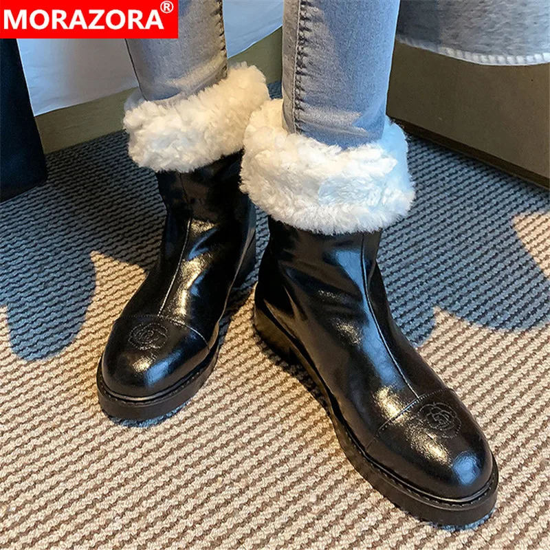 Женские ботильоны из натуральной кожи MORAZORA, Черные Теплые ботильоны на толстом меху, зима 2021
Женские ботильоны из натуральной кожи MORAZORA, Черные Теплые ботильоны на толстом меху, зима 2021