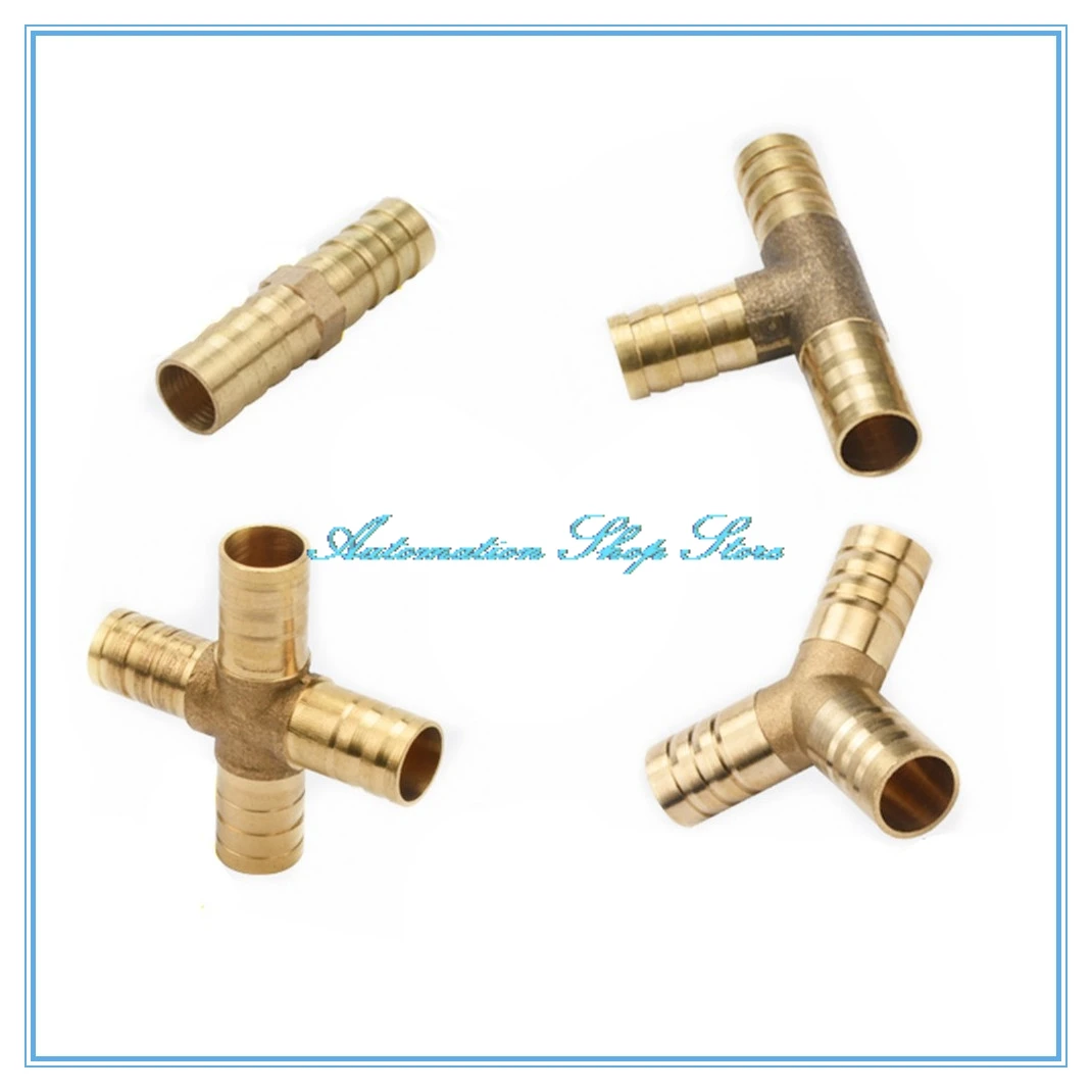 

Brass Barb Pipe Fitting 2 3 4 way connector For 4mm 5mm 6mm 8mm 10mm 12mm 16mm 19mm hose copper Pagoda Water Tube Fittings