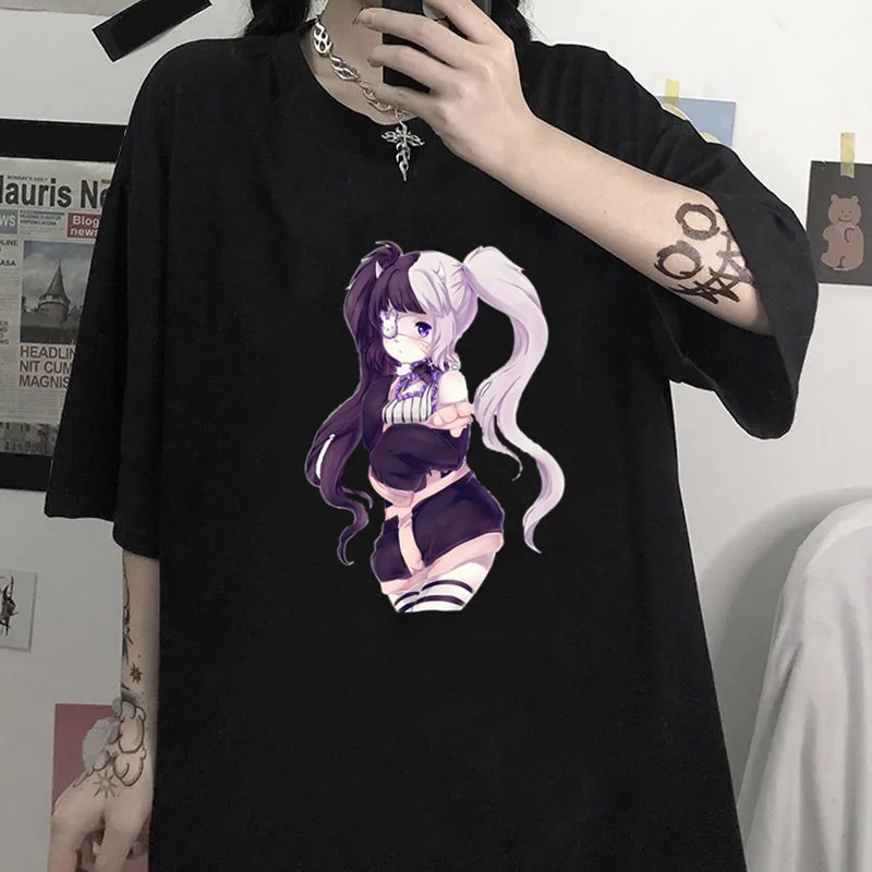 Anime Goth Art Print T Shirt Men Harajuku Oversized T-shirt Female Gothic Short Sleeve Black Tee Short Sleeve Women T-shirts
Anime Goth Art Print T Shirt Men Harajuku Oversized T-shirt Female Gothic Short Sleeve Black Tee Short Sleeve Women T-shirts