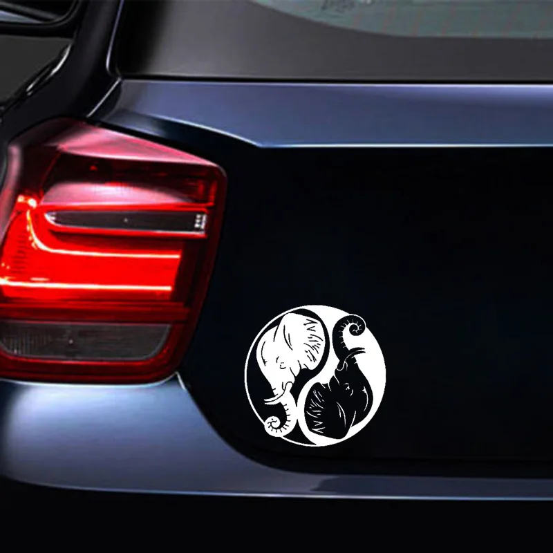 Car Sticker Two Elephants Yin Yang PVC Car Motorcycle Sticker Decals Black Stripe 17.8cm * 17.8cm
Car Sticker Two Elephants Yin Yang PVC Car Motorcycle Sticker Decals Black Stripe 17.8cm * 17.8cm