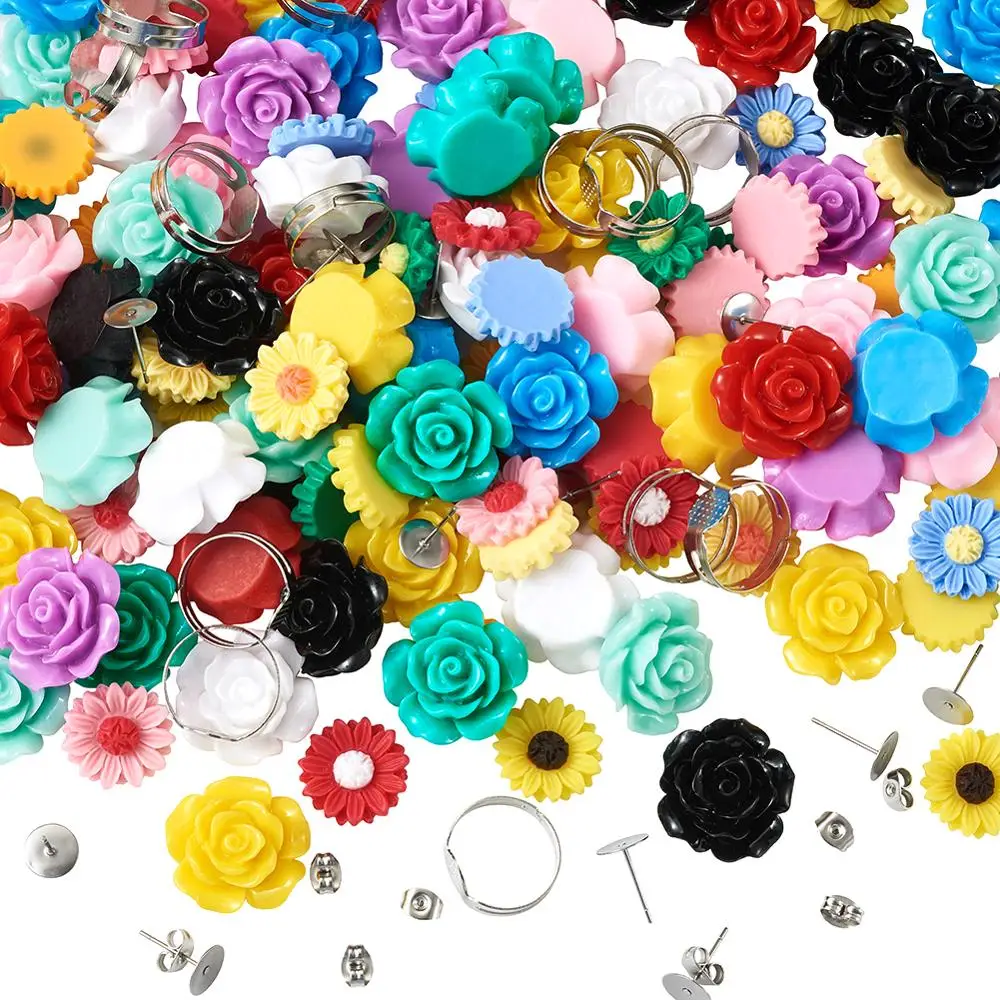 Flower Resin Flat back Cabochons Earring Making Findings Accessories with Ear Nut Stud Earring Findings
Flower Resin Flat back Cabochons Earring Making Findings Accessories with Ear Nut Stud Earring Findings