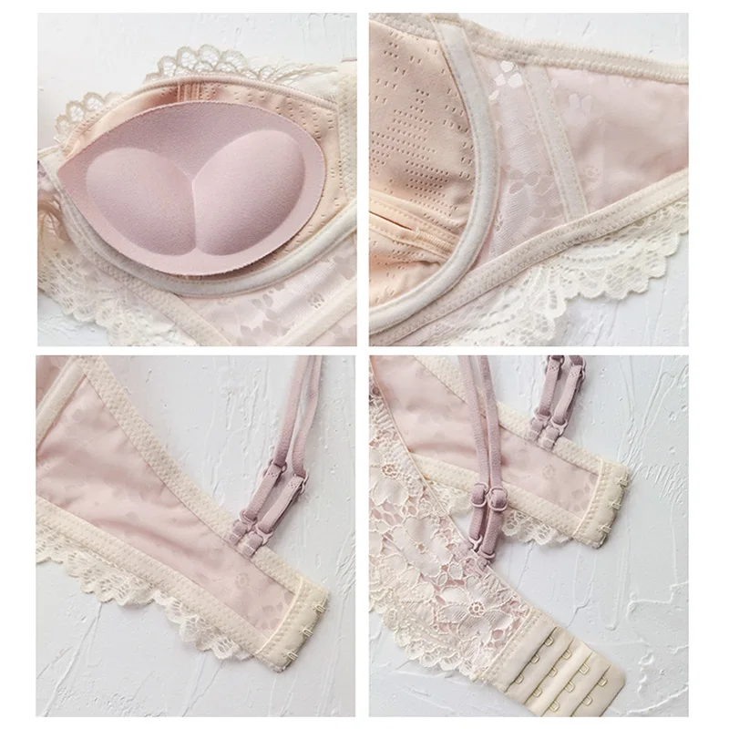 Lace Bra Panties Set Womens Brassiere Underwear Add Padded Bra Push Up Bras Women Lingerie Set Gathering Seamless Intimates Sets
Lace Bra Panties Set Womens Brassiere Underwear Add Padded Bra Push Up Bras Women Lingerie Set Gathering Seamless Intimates Sets