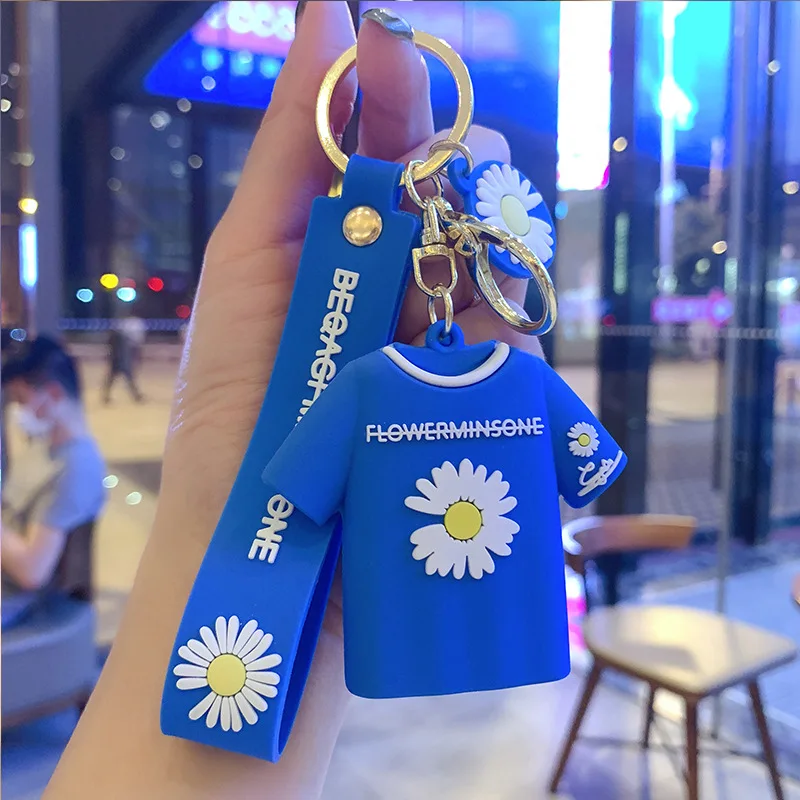 Creative T-Shirt Key Chains Fashion Cartoon Small Chrysanthemum Key Chain Girl Bag Car Pendant Keyring Gifts Student Lovers Gift
Creative T-Shirt Key Chains Fashion Cartoon Small Chrysanthemum Key Chain Girl Bag Car Pendant Keyring Gifts Student Lovers Gift