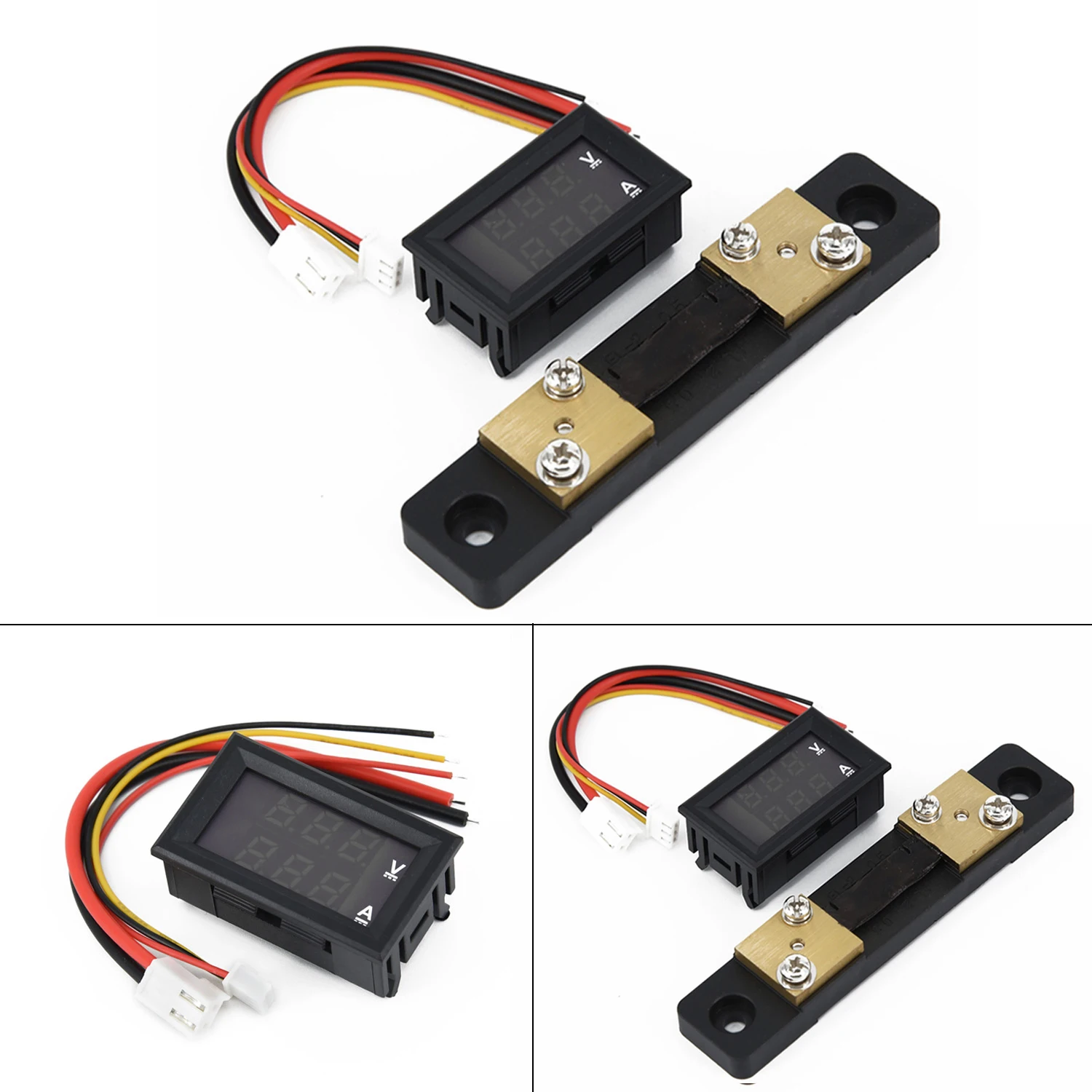 DC10A 50A 100A Voltmeter Ammeter 0.28in LED Dual Digital Volt Amp Meter Gauges