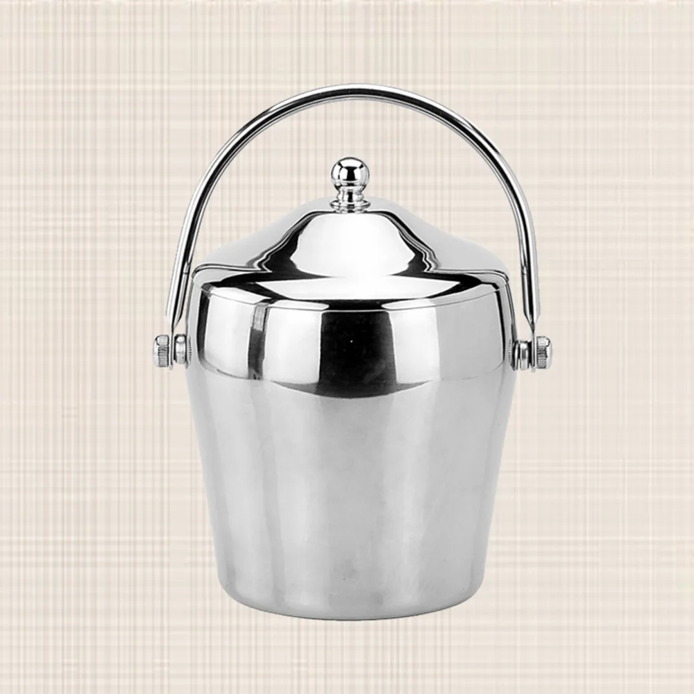 1Pc Stainless Steel Double-layer Ice Bucket Thickened Portable Ice Bucket with Lid Keeping Cold Champagne Bucket (1.2L)
1Pc Stainless Steel Double-layer Ice Bucket Thickened Portable Ice Bucket with Lid Keeping Cold Champagne Bucket (1.2L)