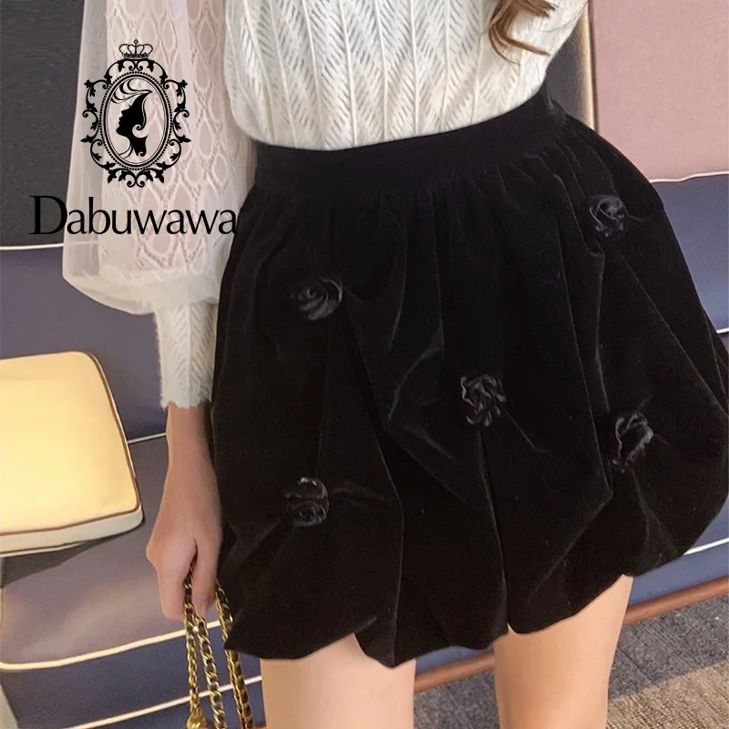 Dabuwawa Casual Tie Flowers Mini Women Skirt High Waist A Line Black Velvet Ball Gown Skirt Female Elegant Skirts DO1DSK018
Dabuwawa Casual Tie Flowers Mini Women Skirt High Waist A Line Black Velvet Ball Gown Skirt Female Elegant Skirts DO1DSK018