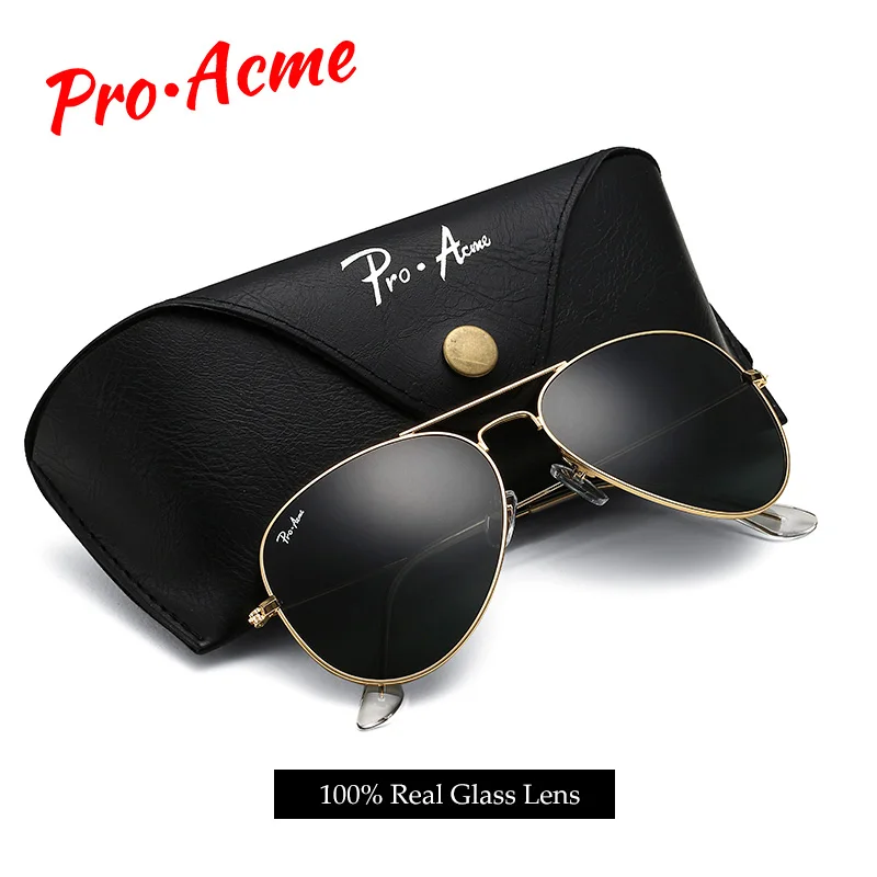 Pro Acme Brand Classic Pilot Sunglasses for Men Women Metal Frame 100% Real Glass Lens 55mm PA0325
Pro Acme Brand Classic Pilot Sunglasses for Men Women Metal Frame 100% Real Glass Lens 55mm PA0325