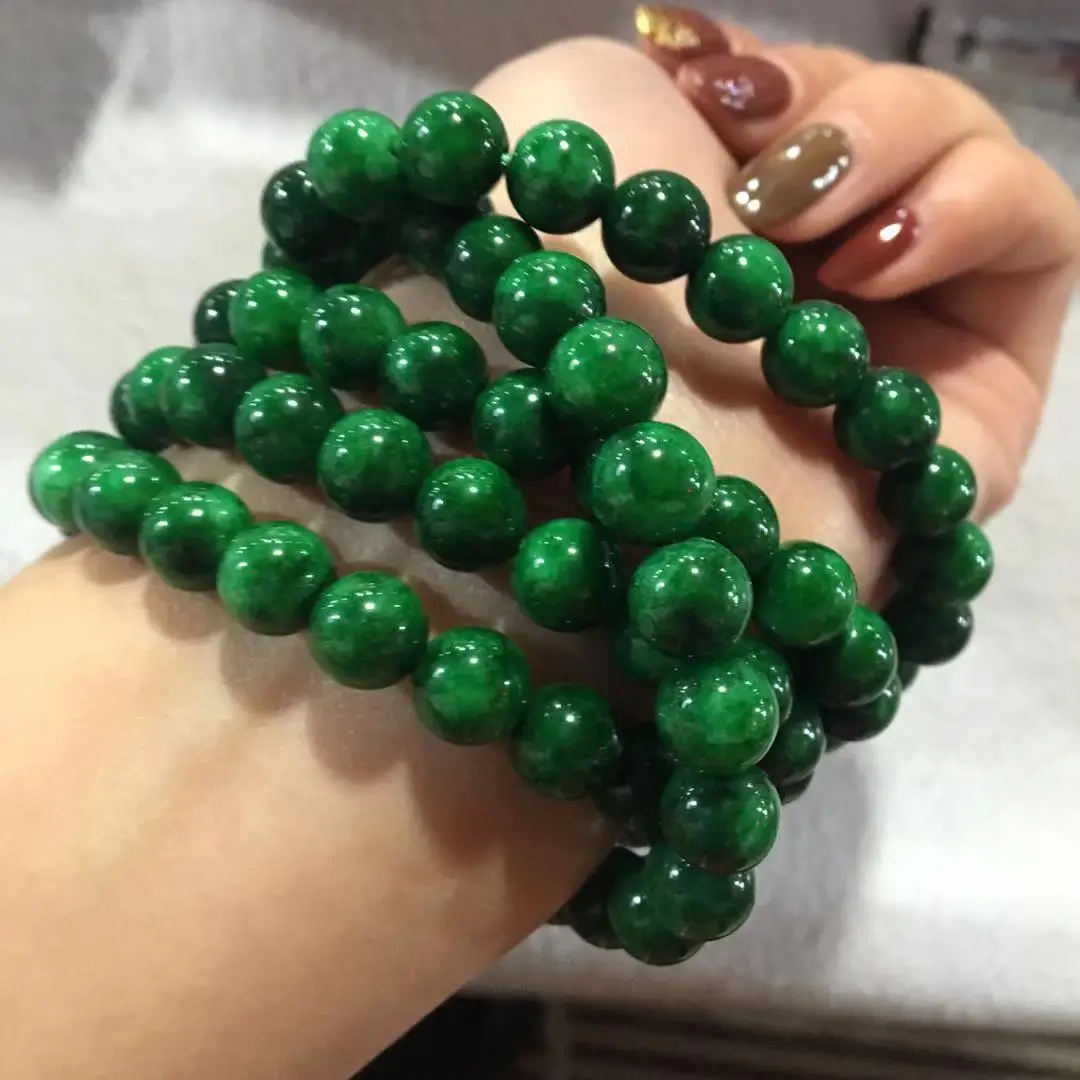 Natural Myanmar Green Bracelets 108 Beads Rosaries Prayer Emerald Jade Bangles Jewelry Necklace Lucky Accessories Unisex
Natural Myanmar Green Bracelets 108 Beads Rosaries Prayer Emerald Jade Bangles Jewelry Necklace Lucky Accessories Unisex