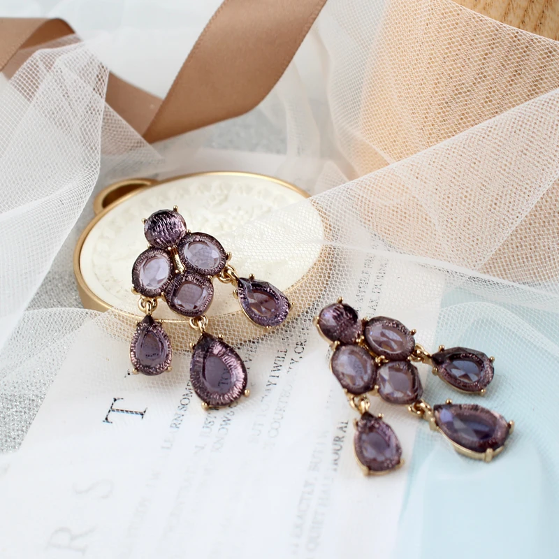 Famous Brand New Fashion Brincos Statement Wedding Dangle Earring Jewelry Purple Crytal Rhinestone Drop Earrings For Women
Famous Brand New Fashion Brincos Statement Wedding Dangle Earring Jewelry Purple Crytal Rhinestone Drop Earrings For Women