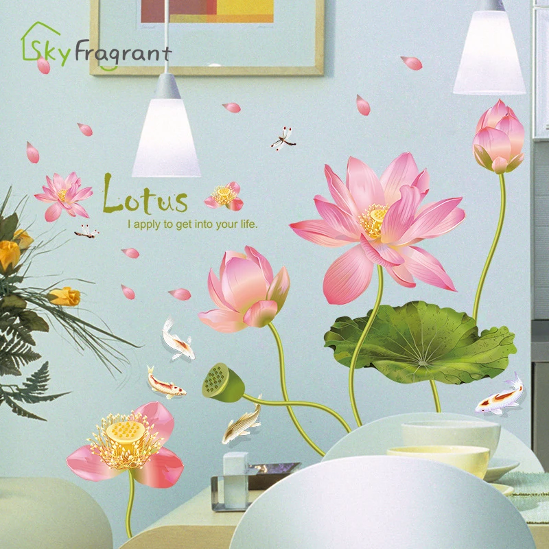 Fresh lotus pond wall sticker bedroom living room TV sofa background wall decor self-adhesive stickers home decor study decor
Fresh lotus pond wall sticker bedroom living room TV sofa background wall decor self-adhesive stickers home decor study decor