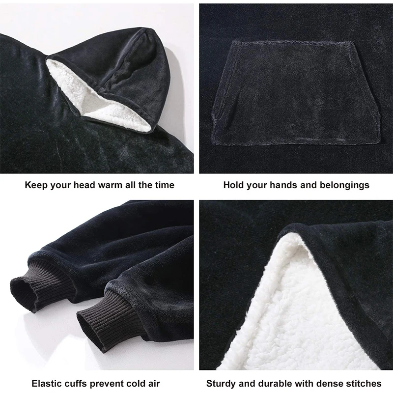 Winter Women Hoodie Sweatshirt Warm Pocket Blankets Outdoor Long Hoody For Women Coat Plush Oversized Sweatshirt Pullover
Winter Women Hoodie Sweatshirt Warm Pocket Blankets Outdoor Long Hoody For Women Coat Plush Oversized Sweatshirt Pullover