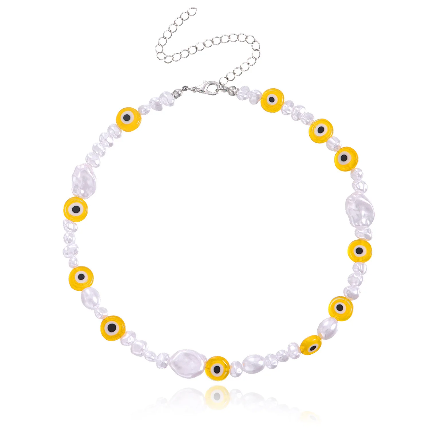 Bohemian Colorful Evil Eye Beaded Chain Necklace for Women Irregular Imitation Pearls Choker Necklace Handmade Jewelry Gift
Bohemian Colorful Evil Eye Beaded Chain Necklace for Women Irregular Imitation Pearls Choker Necklace Handmade Jewelry Gift