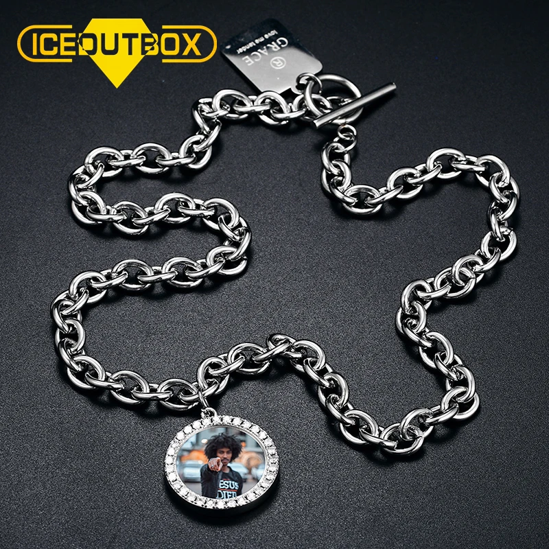 Stainless Steel Jewelry Necklace Chain Round Custom Photo Charm Pendant Silver Color Trendy Women Men Chains Collares Para Mujer
Stainless Steel Jewelry Necklace Chain Round Custom Photo Charm Pendant Silver Color Trendy Women Men Chains Collares Para Mujer
