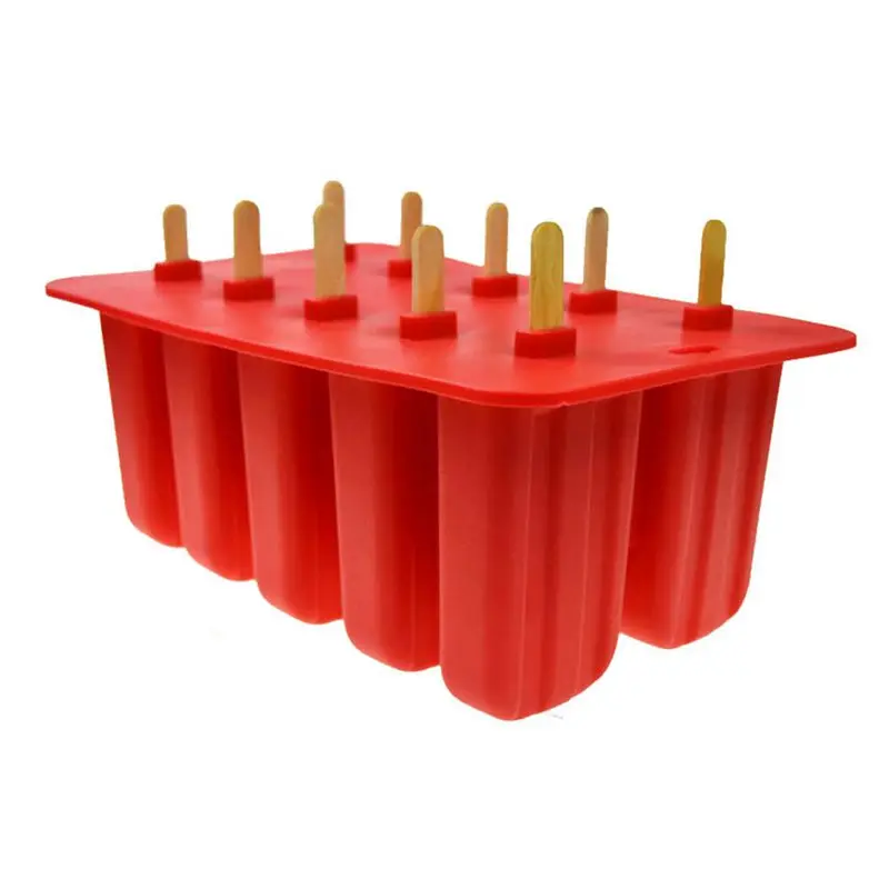 Silica Gel Ice Cream Mould sicle Mold Ice Tray Puck sicle Mold Ice Cream 10 with silicone mold high quality Red
Silica Gel Ice Cream Mould sicle Mold Ice Tray Puck sicle Mold Ice Cream 10 with silicone mold high quality Red