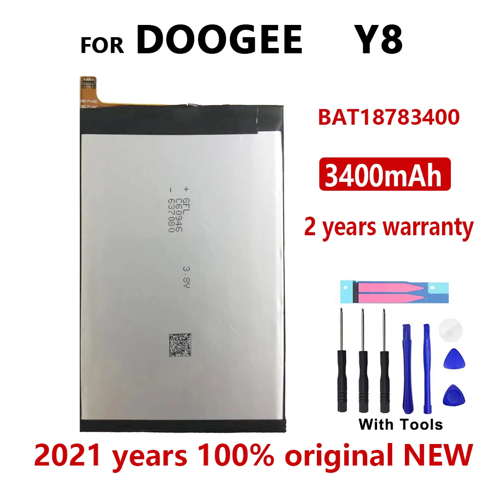100% Original 3400mAh BAT18783400 Replacement Parts battery For Doogee Y8 Phone High Quality Batteries +Tools
100% Original 3400mAh BAT18783400 Replacement Parts battery For Doogee Y8 Phone High Quality Batteries +Tools