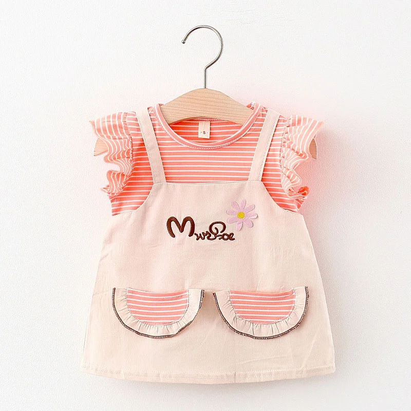 2021 New Baby Girls Striped Dresses New Fashion Kids Party Embroidery Dress Toddler Suspender Ruffles Clothes Flowers Suits
2021 New Baby Girls Striped Dresses New Fashion Kids Party Embroidery Dress Toddler Suspender Ruffles Clothes Flowers Suits