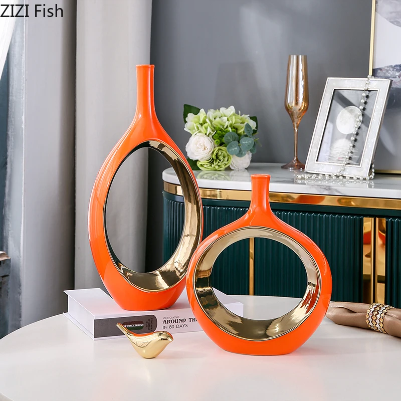 Modern Phnom Penh Hollow Ceramic Vase European Living Room TV Cabinet Handicraft Furnishing Art Geometric Vases Home Decoration
Modern Phnom Penh Hollow Ceramic Vase European Living Room TV Cabinet Handicraft Furnishing Art Geometric Vases Home Decoration