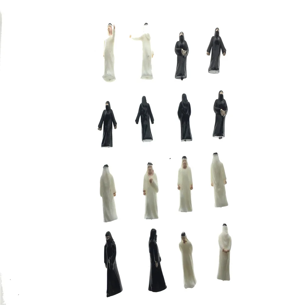 50 шт. модель 1/50 весы арабское ABS пластиковое Белое и черное платье фигурки людей