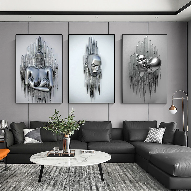 Metal Figure Statue Art Canvas Painting Romantic Abstract Posters and Prints Wall Pictures Modern Interior Decoration for Home
Metal Figure Statue Art Canvas Painting Romantic Abstract Posters and Prints Wall Pictures Modern Interior Decoration for Home