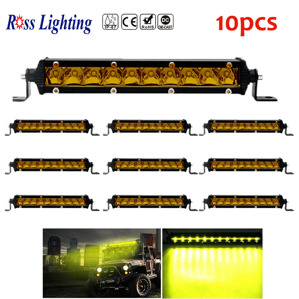 Super Slim Amber 10pcs Single Row 7inch LED Work Light Bar 30W Spot LED Bars for Offroad Trucks Boat ATV 4x4 4WD Marine
Super Slim Amber 10pcs Single Row 7inch LED Work Light Bar 30W Spot LED Bars for Offroad Trucks Boat ATV 4x4 4WD Marine