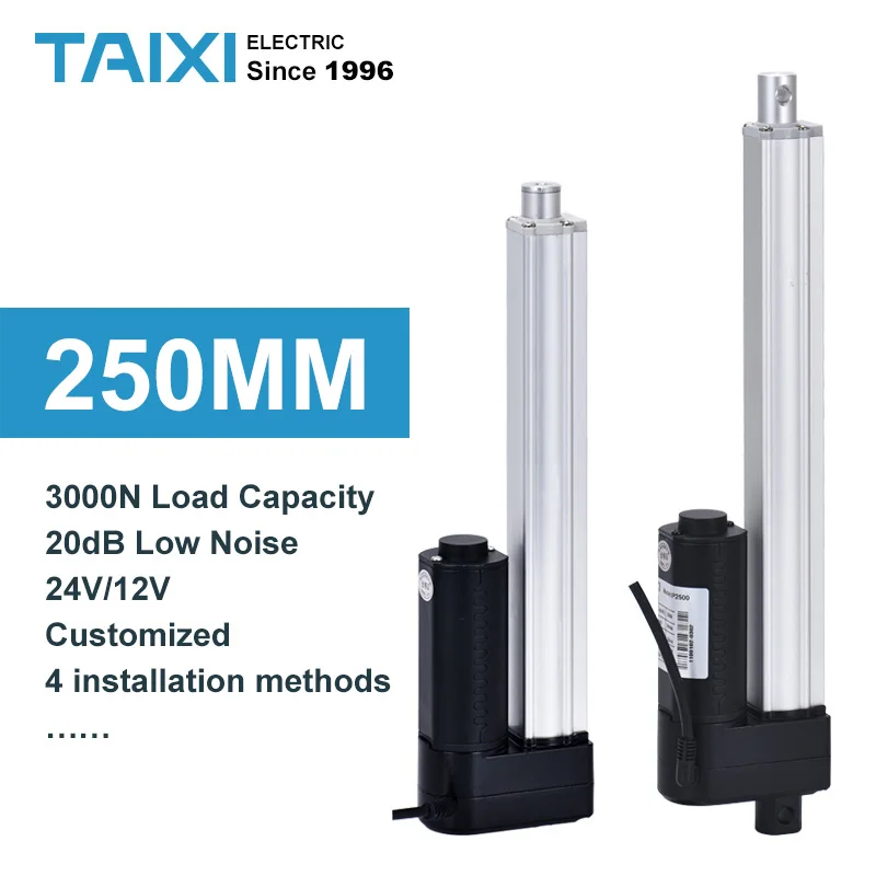 electric mini linear actuator potentiometer 250mm with remote control DC24V AC 230V intelligent machinery control system 2000N
electric mini linear actuator potentiometer 250mm with remote control DC24V AC 230V intelligent machinery control system 2000N