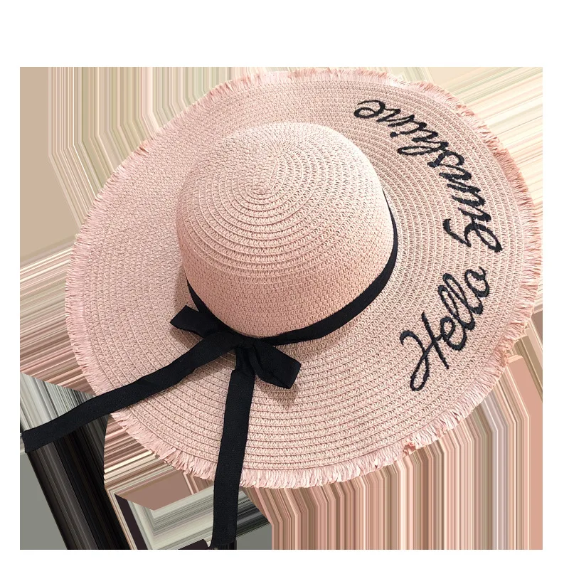 2021 Disney Hand-woven Letter Sun Hat Female Black Ribbon with Big Hat Outdoor Beach Hat
2021 Disney Hand-woven Letter Sun Hat Female Black Ribbon with Big Hat Outdoor Beach Hat