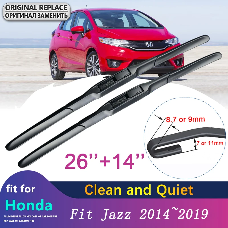 for Honda Fit Jazz 2014~2019 Car Wiper Blades Front Window Windscreen Windshield Wipers GK5 2016 2017 2018 Car Accessories 
for Honda Fit Jazz 2014~2019 Car Wiper Blades Front Window Windscreen Windshield Wipers GK5 2016 2017 2018 Car Accessories