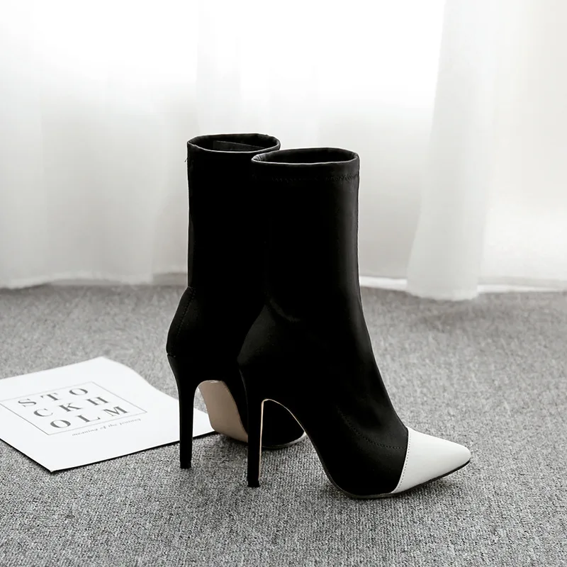 2019 New Arriva Stretch Fabric Women Ankle Boots Pointed Toe High Heels Slip-On Sexy Sock heels Chelsea Boots 56nm
2019 New Arriva Stretch Fabric Women Ankle Boots Pointed Toe High Heels Slip-On Sexy Sock heels Chelsea Boots 56nm