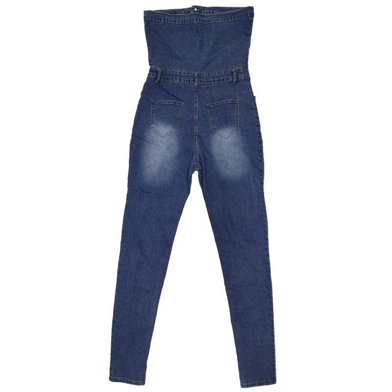 Women Off Shoulder Jeans Jumpsuits Rompers Fashion Strapless Buttons Long Slim Denim Women's Overalls
Women Off Shoulder Jeans Jumpsuits Rompers Fashion Strapless Buttons Long Slim Denim Women's Overalls