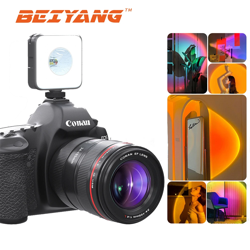 BEIYANG Sunset Projection Lamp Color Changing Magnetic Hanging Photography RGB LED Light for Photo Studio Youtube Live Streaming
BEIYANG Sunset Projection Lamp Color Changing Magnetic Hanging Photography RGB LED Light for Photo Studio Youtube Live Streaming