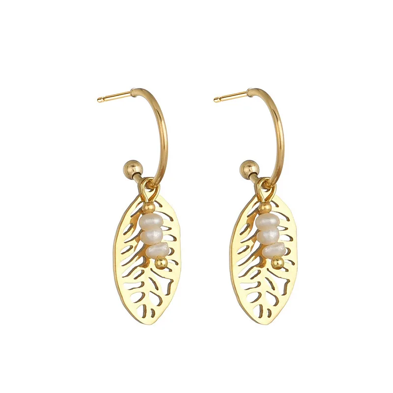 Titanium Steel Stud Earrings for Women Hanging Leaves Pearl Earrings Gold Korean Earrings 2022Trend Statement Earrings Pircing
Titanium Steel Stud Earrings for Women Hanging Leaves Pearl Earrings Gold Korean Earrings 2022Trend Statement Earrings Pircing