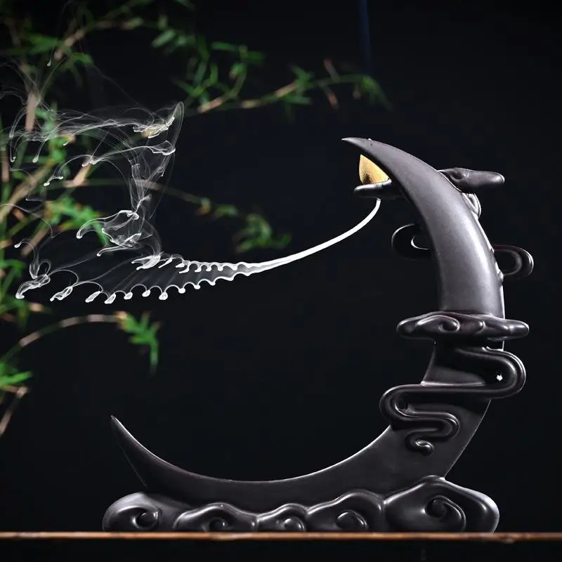 Crescent-Shaped Backflow Incense Burners Creative Home Living Room Entrance Office Handicraft Ornaments Ceramic Incense Burners
Crescent-Shaped Backflow Incense Burners Creative Home Living Room Entrance Office Handicraft Ornaments Ceramic Incense Burners