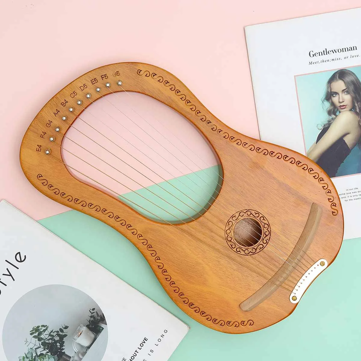 Lyre Harp 10 String Mahogany Wood Lyra Harp 7 String Harp Musical Instrument with Tuning Wrench for Beginner Music Lover Harp
Lyre Harp 10 String Mahogany Wood Lyra Harp 7 String Harp Musical Instrument with Tuning Wrench for Beginner Music Lover Harp