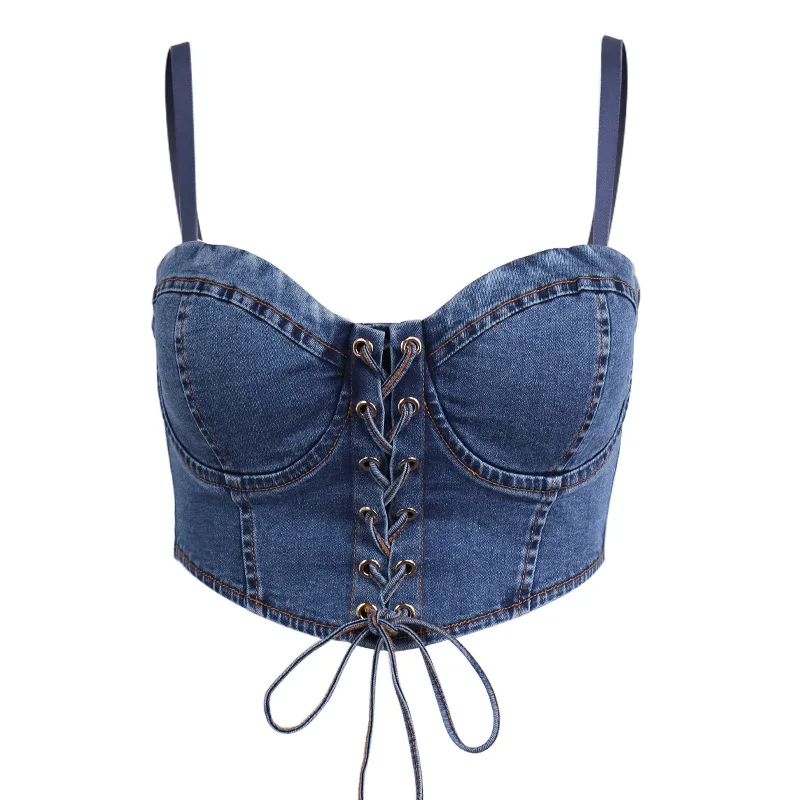 Tube Top Women 2021 Denim Crop Corset Top Sexy Summer Clothes Femme Camisole Ladies Halter Mujer Women Top Tank
Tube Top Women 2021 Denim Crop Corset Top Sexy Summer Clothes Femme Camisole Ladies Halter Mujer Women Top Tank