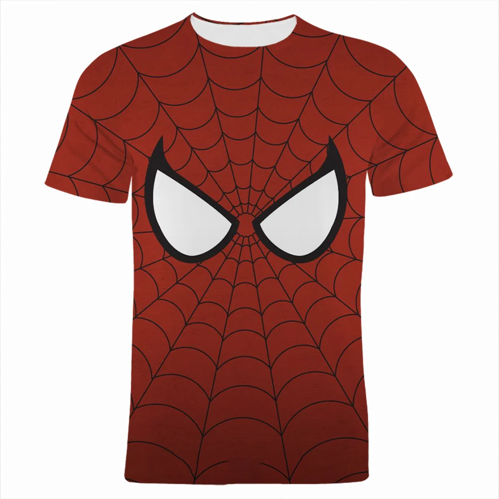 Футболка с рисунком Человека-паука для мальчиков и девочек летняя футболка