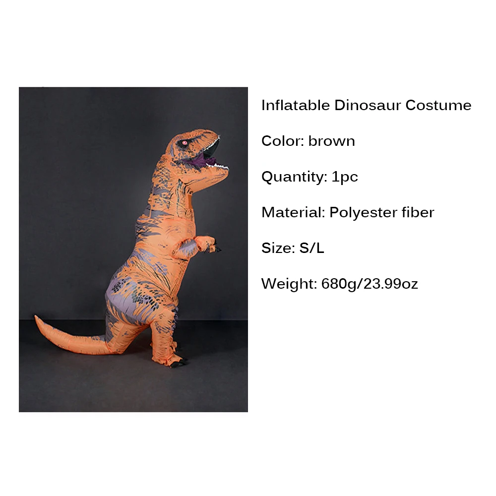 Inflatable Dinosaur Costume Unisex Adults Kids Costume Party Dress Up Halloween Fancy Dinosaur Suit Blow Up
Inflatable Dinosaur Costume Unisex Adults Kids Costume Party Dress Up Halloween Fancy Dinosaur Suit Blow Up