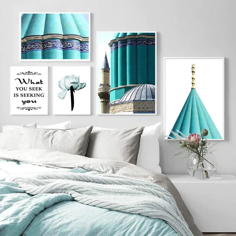 IslamicMuslim Poster Blue Building Flower Canvas Print Mosque Morocco Quote Wall Art Painting Bohemia Picture Modern Home Decor
IslamicMuslim Poster Blue Building Flower Canvas Print Mosque Morocco Quote Wall Art Painting Bohemia Picture Modern Home Decor