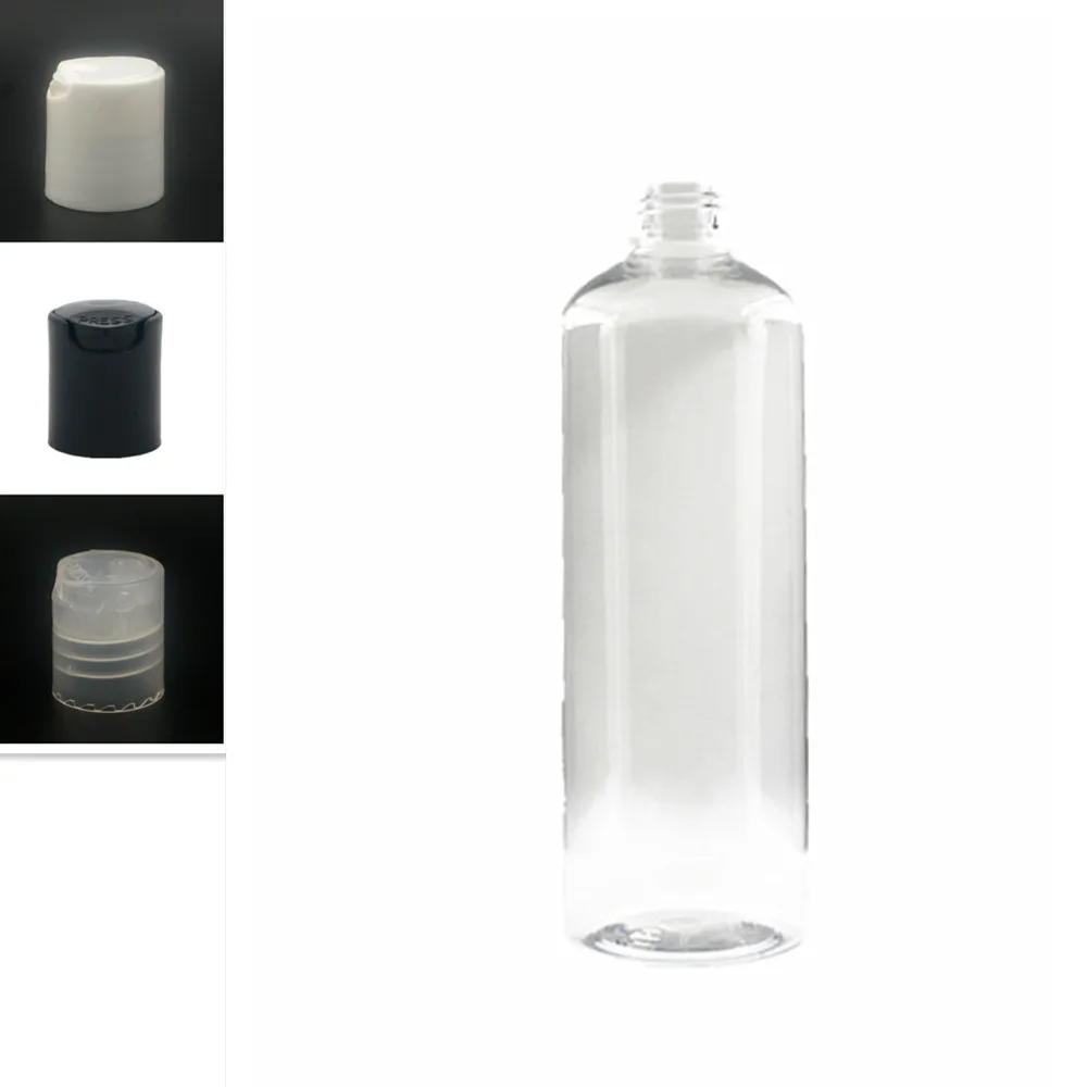 empty white/black Dispensing Caps Plastic Bottles, 500ml clear PET bottle with disc top cap
empty white/black Dispensing Caps Plastic Bottles, 500ml clear PET bottle with disc top cap