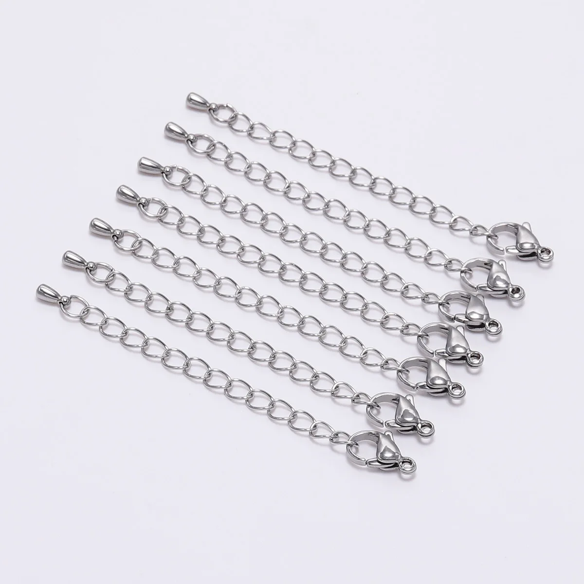 10pcs/Lot Stainless Steel Extension Tail Chain Lobster Clasp DIY Bracelet Necklace Extender Chains For Jewelry Making Findings
10pcs/Lot Stainless Steel Extension Tail Chain Lobster Clasp DIY Bracelet Necklace Extender Chains For Jewelry Making Findings