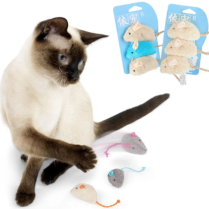 3pcs Pet Cat Toys Plush Simulation Mouse Toy Cat Scratch Bite Resistance Interactive Mouse Toy Playing Toy For Cat Kitten
3pcs Pet Cat Toys Plush Simulation Mouse Toy Cat Scratch Bite Resistance Interactive Mouse Toy Playing Toy For Cat Kitten