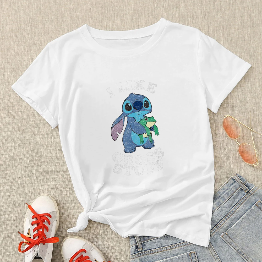 Stitch Cute Printing Disney White Tops Tees I Like Gross Stuff Letters Hot Selling Funny T-shirts All-Match Trend Women T Shirts
Stitch Cute Printing Disney White Tops Tees I Like Gross Stuff Letters Hot Selling Funny T-shirts All-Match Trend Women T Shirts