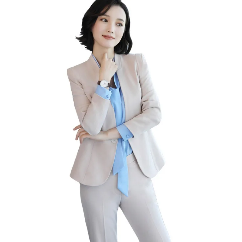 Apricot Black Formal Office Ladies Work Suits Long Sleeve Blazer Jacket with Pant Suit Woman 2 Piece Blazer Sets Women Pantsuit
Apricot Black Formal Office Ladies Work Suits Long Sleeve Blazer Jacket with Pant Suit Woman 2 Piece Blazer Sets Women Pantsuit
