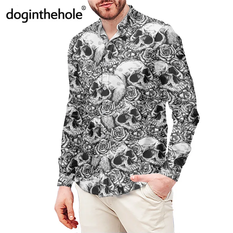 New Trend Grey Gothic Skull Design Men's Shirt Casual Male Long Sleeve Button Social Blouse 2022 Spring Loose Streetwear 6XL
New Trend Grey Gothic Skull Design Men's Shirt Casual Male Long Sleeve Button Social Blouse 2022 Spring Loose Streetwear 6XL