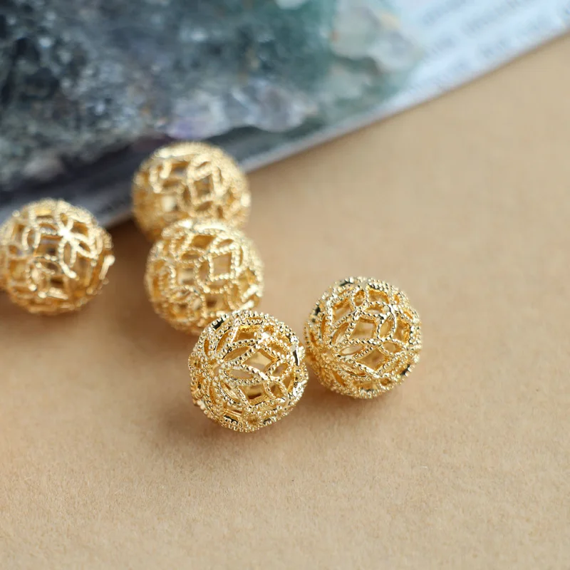 14K light gold hollowed out Hydrangea ball 12mm Round Bead loose bead bag gold color protection, used for DIY, necklaces, earrin
14K light gold hollowed out Hydrangea ball 12mm Round Bead loose bead bag gold color protection, used for DIY, necklaces, earrin