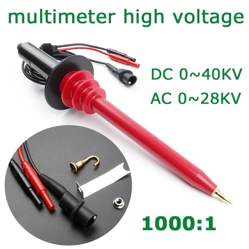 1 PCS High Voltage Probe Multimeter Probe DC 40KV 30KV AC 28KV 20KV High Pressure Attenuation Probe 1000:1 Bandwidth 60MHZ
1 PCS High Voltage Probe Multimeter Probe DC 40KV 30KV AC 28KV 20KV High Pressure Attenuation Probe 1000:1 Bandwidth 60MHZ
