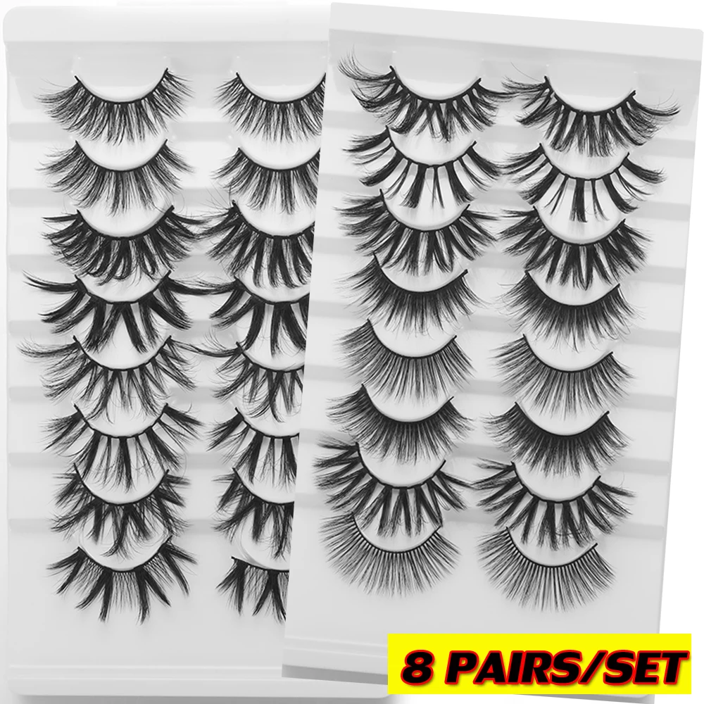 Multilayered 8 Pairs 20MM Lashes 3D Mink False Eyelashes Natural Thick Full Volume Eyelashes Extension Wispies Fluffy Eye Makeup
Multilayered 8 Pairs 20MM Lashes 3D Mink False Eyelashes Natural Thick Full Volume Eyelashes Extension Wispies Fluffy Eye Makeup